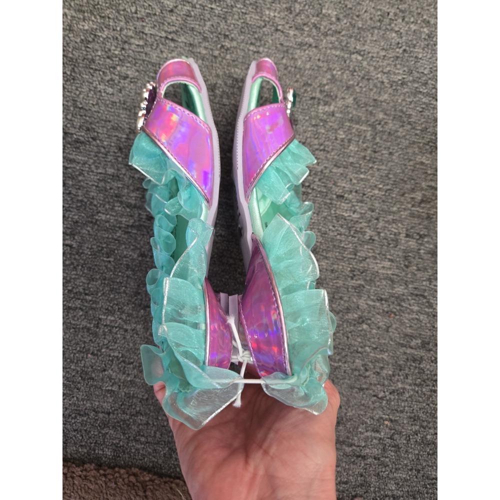 Ariel Little Mermaid Disney Princess Costume Dress-up Shoes 13/1 - Picture 4 of 4